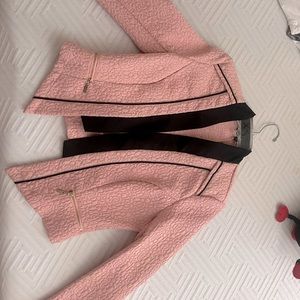 Pink And Black Textured Women’s Blazer (M)